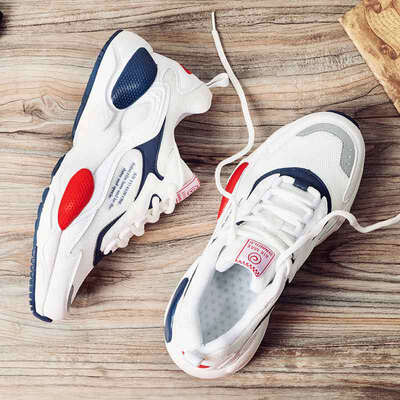 

Casual running shoes mens breathable leather old shoes non-slip sports shoes