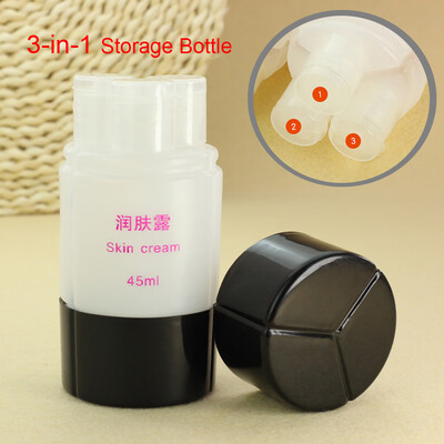 

〖Follure〗3-In-1& 4-in-1 Travel Plastic Empty Shampoo Skin Bath Cream Storage Bottle Conta