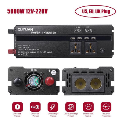 

Car Inverter 3000W 4000W 5000W 12V24V 110220V DC to AC Power Inverter Dual Led Display Modified Sine Wave Power Voltage Transfor