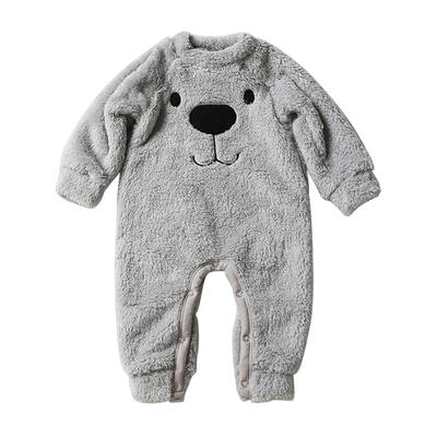 

Warm Plush Long Sleeve Baby Rompers Cute Bear Style Toddler Soft Jumpsuit