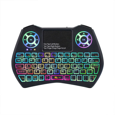 

24GHz LED RGB Backlit Wireless Keyboard with Touchpad Mouse Remote Control for Android TV BOX PC Projector