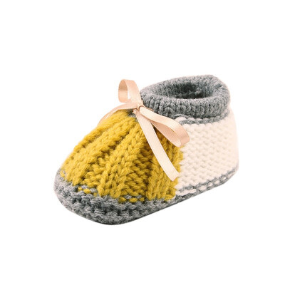 

Baby Boy Girl Plush Shoes Covers Newborn Baby Boy Girl Winter Warm Knitting Boots Socks Shoe Covers