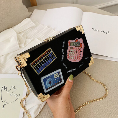 

Qiao Bani 2019 new Korean chic fashion printing box bag trend single shoulder diagonal female bag a generation