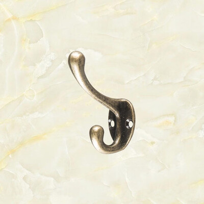 

10pc Dual Coat Hooks Wall Mounted with 20 Screws Antique Bronze Color Hooks