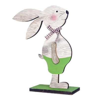 

Wood Easter Rabbit Stand Rabbit Doll Festival Decoration DIY Craft Ornament