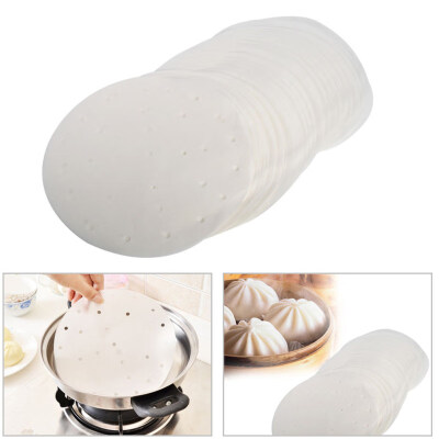 

50 Pcs Bamboo Steamer Dim Sum Paper Non Stick Under Steam Mat Kitchen Restaurant