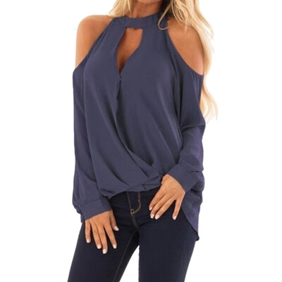 

Starmoon Women Fashion Sexy V Neck Off Shoulder Long Sleeve T-Shirt Tops Blouse