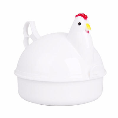 

Stainless Steel Chicken Shaped Microwave 4 Eggs Boiler Cooker Egg Poachers