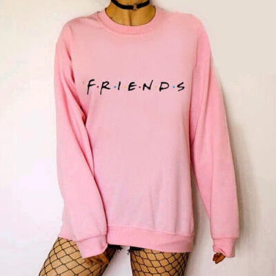 

Womens Fashion FRIENDS Print Hoody Sweatshirt Slouch Pullover Sweater Jumper Tops