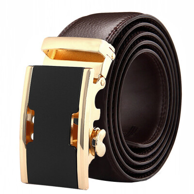 

2019Top sale Designer belt For men British style Genuine Leather men brown Belts New black Automatic Metal Belt men