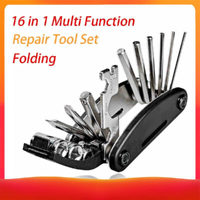 

RockBros Bicycle Repair Tool Bike Pocket Multi Function Folding Tool Set Kits 16 in 1