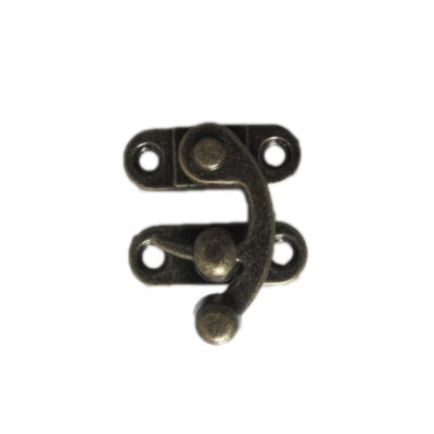 

30 Pcs Antique Small Size Bronze Metal Horns Locks Catch Right Latch Hasp Buckles Iron Wooden Box