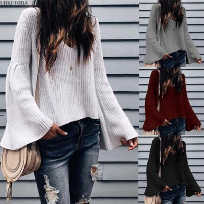 

Casual Baggy Jumper Pullover Top for Woemn Ladies Loose Sweater Sweatshirt Blouse niceshirt