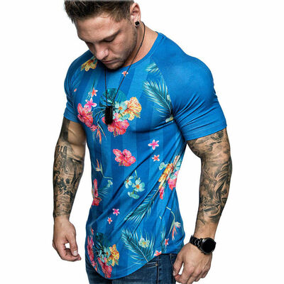 

Mens Casual Gym Summer Slim Fit Short Sleeve Muscle Tee Tops T-shirt Blouse