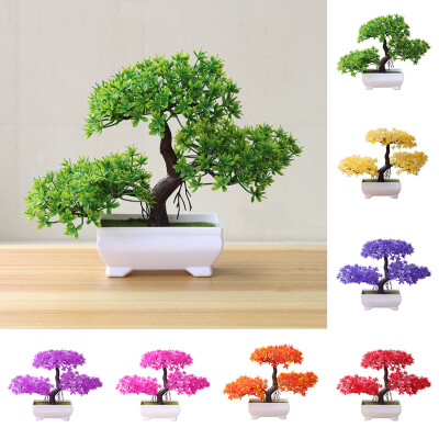 

Welcoming Pine Bonsai Simulation Artificial Potted Plant Ornament Home Decor