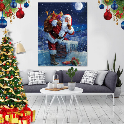 

Gobestart Santa Claus Tapestry Christmas Gift Blanket Wall Hanging Wall Decoration 29x37In