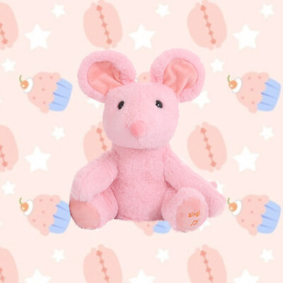 

Siaonvr The Mouse Baby Soft Plush Toy Singing Stuffed Animated Animal Kid Doll Gift