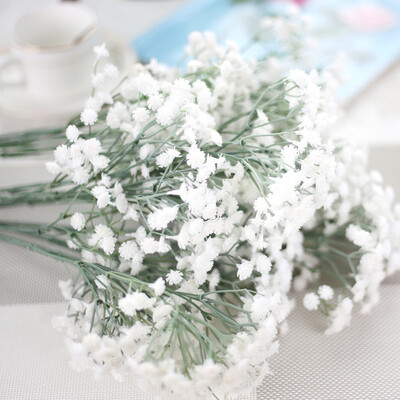 

NEW Artificial Gypsophila Floral Flowers Bouquet Home Wedding white Bunch Decor