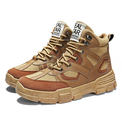 

Retro Martin boots mens high canvas casual British wind high to help the trend of wild tooling shoes