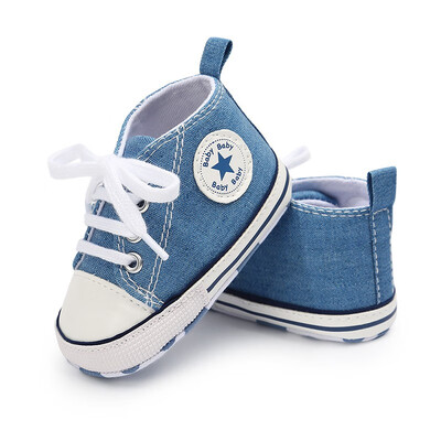 

Baby Boys Girls Shoes Canvas Toddler Sneakers Anti-Slip Infant First Walkers 0-18 Months