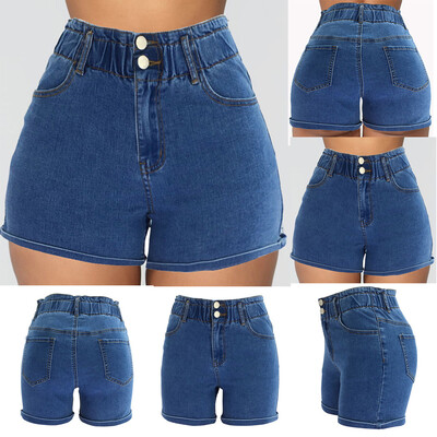 

〖Follure〗Fashion Women Pocket Jeans Denim Pants Female Button High Waist Slim Sexy Shorts