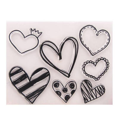 

Silicone Clear Stamp Love Heart DIY ScrapbookPhoto Album Cards Paper Craft
