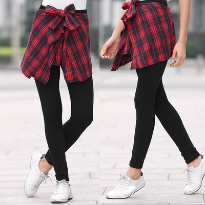 

Tailored Women Fashion Plaid Print Running Trousers Ladies Casual Sport Skirt Pants