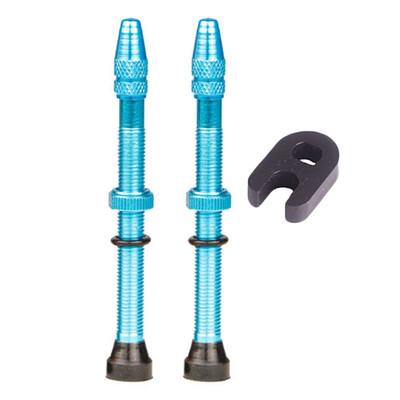 

2PCS MTB Bike Bicycle Tubeless Tire Valve 60mm Aluminum Alloy Stem Nozzle Core