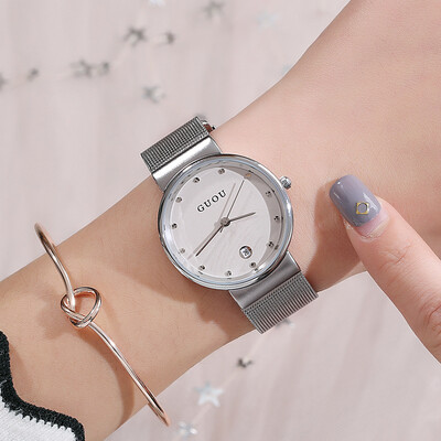 

Personality diamond female watch simple dial waterproof mesh belt female table multi-color optional