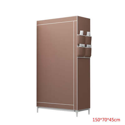 

Portable Non-woven fabric Storage Organizer Single Wardrobe Closet Shoe Rack for StudentsTenants