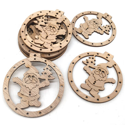 

10PCS Christmas Wooden Hanging Decoration Christmas Tree Home Decor Ornaments Xmas Festive Party Supplies