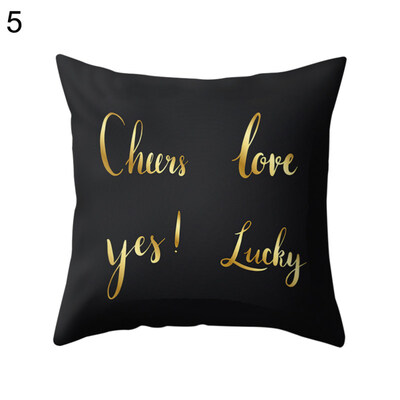 

Home Decorative Cushion Cover Square Letter Printed Sheet Throw Pillow Cases