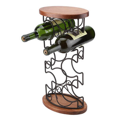 

Greensen Iron Red Wine Rack Red Wine Holder Shelf Stand 6 Bottles Rack