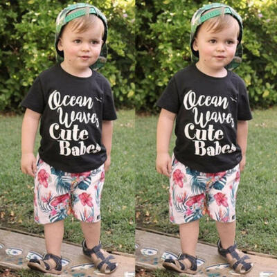 

US Seller Toddler Kid Infant Baby Boy T-shirt TopsPants Outfit Summer Clothes