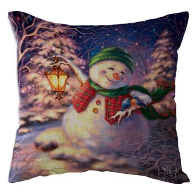 

〖Follure〗Christmas Santa Claus Pillow Case Linen Sofa Throw Cushion Cover Home Decor