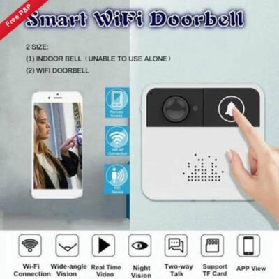 

Wireless Wifi Smart Doorbell Durable Intercom HD Video IOSAndroid Compatible