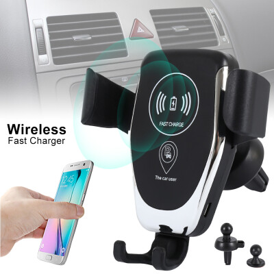 

10W QI Wireless Fast Charger Car Mount Holder Stand For iPhone  Max Samsung S9