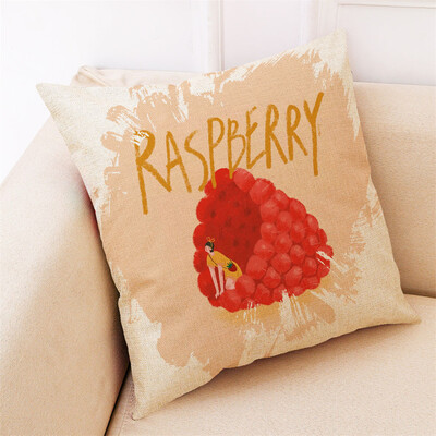 

〖Follure〗Home Decor Cushion Cover Fruit Girl Pillowcase Sofa Throw Pillow Covers