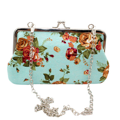 

Tailored Women New Phone Bag Retro Canvas Rose Wallet Fashion Clutch Simple Coin Purse