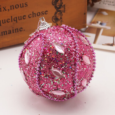 

Gobestart Christmas Rhinestone Glitter Baubles Ball Xmas Tree Ornament Decoration 8CM