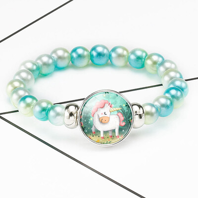 

Rainbow Unicorn Bracelet Party Bag Fillers Birthday Girls Gift