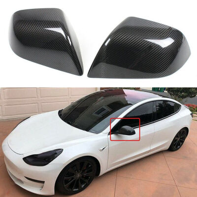 

Replacement For Tesla Model 3 Rearview Mirror Cover Side Door Wing Mirror Carbon Fiber Cap Decor