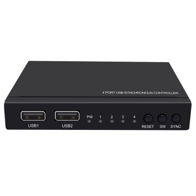 

4 Ports USB Screen Splitter KVM Switcher Synchronous Controller Keyboard Mouse Sharing Switch Roaming Adapter