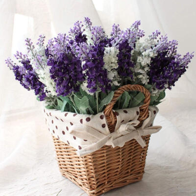 

10 Heads Artificial Handmade Silk Lavender Bouquet Flower Wedding Decoration Home Floral Decor Garden Accessories