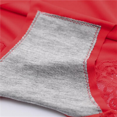 

High-rise Panty Floral Lace Hollow Seamless Underwear Free Size Middle Waist Mesh Transparent Breathable Panties Breathable Calcin