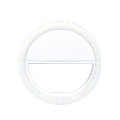 

Selfie LED Light Ring Flash Fill Clip Camera For I-Phone & Tablet White