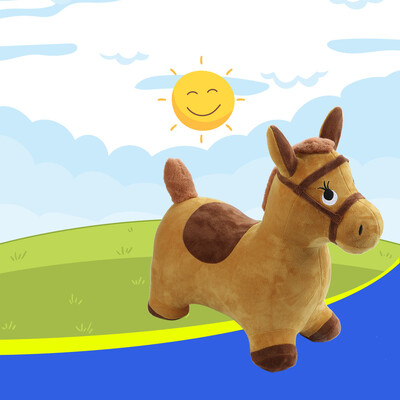 

Hopping Horse Outdoors Ride On Bouncy Animal Play Toys Inflatable Hopper