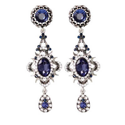 

1 Pair Shining Crystal Rhinestone Women Earrings Girl Lady Water Drop Dangle Ear Rings Luxury Ear Studs