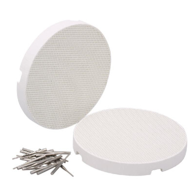 

2pcs Dental Lab Honeycomb Firing Trays with 20pcs Metal Zirconia Ceramic Pins Pan Rack Circle Plate for Sintering