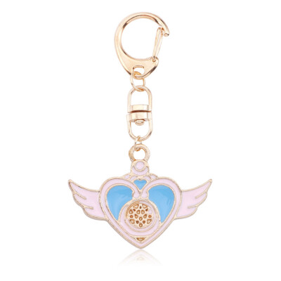 

Magic sakura with a key chain fashion diamond set cat drop oil pendant pendant